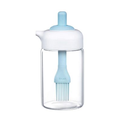 Femora Borosilicate Glass Oil Sprayer For Cooking, Oil Bottle, 200 ML, Pack of 1, Blue