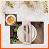 Bathla Table Mats - Set of 6-45cm x 30cm PVC Table Placemats & Coasters for Home Dining Table | Multipurpose, Heat-Resistant, Waterproof & Washable | Matworks (Thyme) view 2