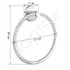 Plantex Stainless Steel Towel Ring for Bathroom/Wash Basin/Napkin-Towel Hanger/Bathroom Accessories - (Chrome/Round) - Pack of 2 view 4