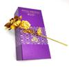 Artificial Rose for Rose Day Valentine's Day Golden Rose with Love Stand and Heart Box view 3