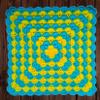 RR RITIKA Square wool Crochet Handmade Table Mat (33 cm, Sky Blue & Lemon) view 2