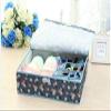 Vaoza Innerwear Organizer 16+1 Compartment Non-Smell Non Woven Foldable Fabric Storage Box for Closet (Sky Blue Flower) view 2