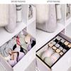 Vaoza Innerwear Organizer 16+1 Compartment Non-Smell Non Woven Foldable Fabric Storage Box for Closet (Sky Blue Flower) view 4