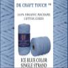 DK Craft Touch Single Strand Macrame Cotton Thread for Craft Work,Plant Hanger Ropes Single ply Color Ropes (Ice Blue, 100 metre Length (4mm) view 2