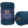 DK Craft Touch Twisted Macrame Pure Cotton Cord for Macrame DIY and Other Projects (Peacock Blue, 4mm Single Strand Ropes) view 1