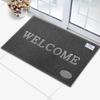 Heart Home Rubber Anti Slip Welcome Door Mat for Home Entrance, Office, Shop (Grey)-Pack of 2-HHEART15376 view 2