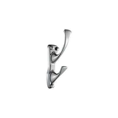 Viking. Wall Mounted Robe Hook (Double) -Durable material Zamak Construction - Polished CP,Heavy Duty Door Hanger Towel Robe Clothes Cabinet Closet Sponges Wall Hook for Bathroom Bedroom Kitchen Hotel