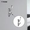 Viking. Wall Mounted Robe Hook (Double) -Durable material Zamak Construction - Polished CP,Heavy Duty Door Hanger Towel Robe Clothes Cabinet Closet Sponges Wall Hook for Bathroom Bedroom Kitchen Hotel view 4