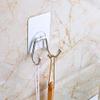 SEMITO Premium Wall Hooks, 10kg(MAX) Heavy Duty Self Adhesive Hooks, Nail Free Transparent Seamless Hooks, Waterproof Oilproof, Suitable for Bathroom Kitchen Reusable Utility Hooks (12, Double Hook) view 2