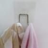ZAVASIKA 9Pcs Stainless Steel Wall Hangers, Bath Towel Double Hook, Self Adhesive Hooks Stick On Wall Hanging Door Clothes Holder Utility Hanging Hooks Storage (Transparent) (9, Double Hook) view 3