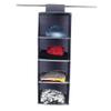 SHREY CREATION 4-Shelf Closet Hanging Organizer  Durable Non-Woven Fabric Wardrobe Storage Hanger with Engineered Wood (Grey) view 4