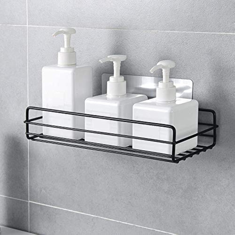 Gopendra Metal Self Adhesive Organizer Storage Hanging Bathroom Rack Shelf for Bathroom (AV53 Shelves)