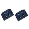 PGSA2Z Control Panel 30A 2 Way Bakelite Connector Strip Double Row Barrier Black Terminal. view 1