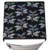 Factcore Solid Fridge Cover for Top with 6 Pockets (21 X 39 Inches) (Black Leaf) view 2