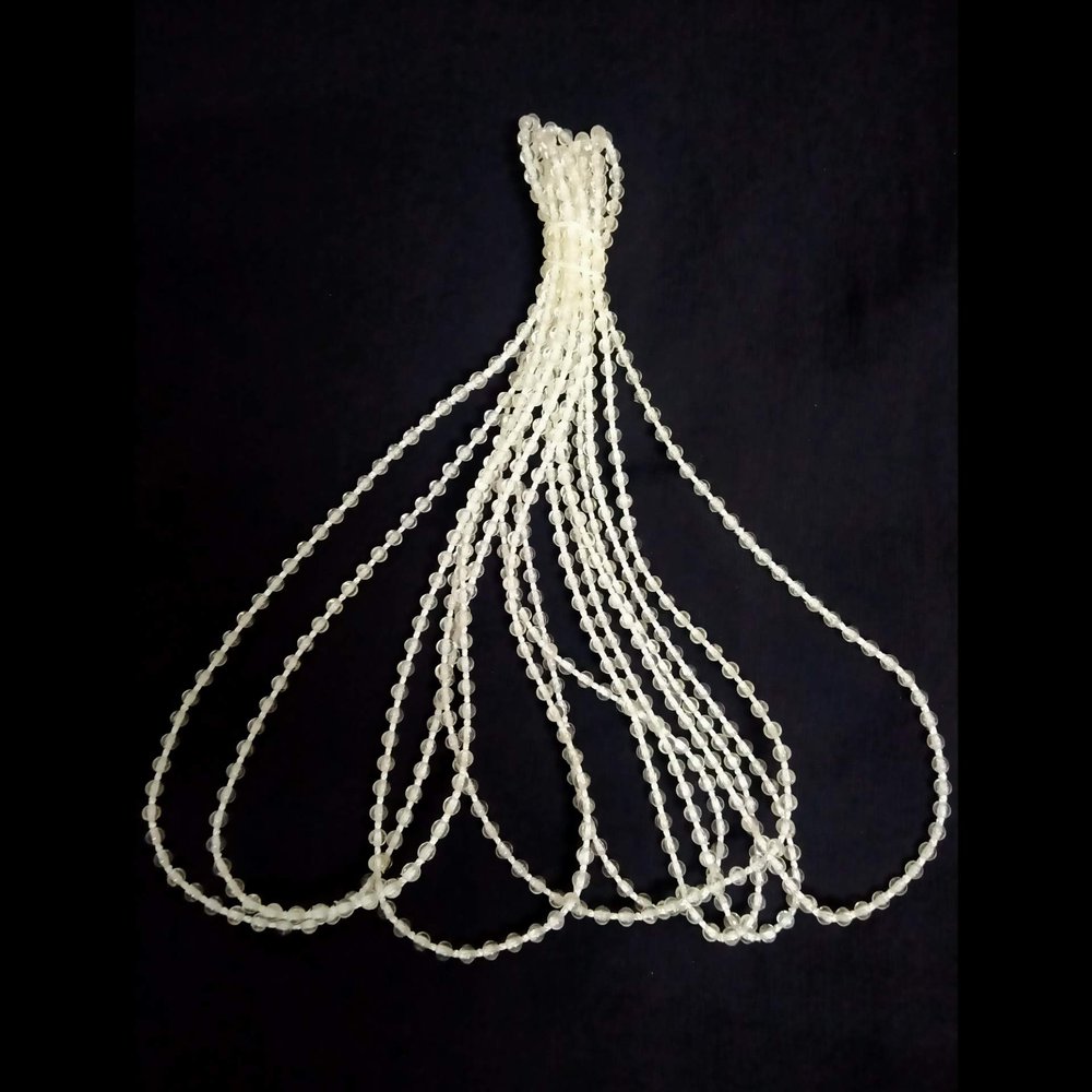 Beaded Chain for Roller Blinds, Roman Blinds & Vertical Blinds (Transparent, 4 Meters)