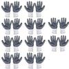 RBGIIT 10 General Waterproof Work Gloves for Men and Women ? Flexible, Double Coated Latex, Multipurpose, Sandy Grip Foam Palm. view 1