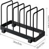 Crafties Art Metal Dish Plate Storage Rack Kitchen Storage Cabinet Organizer Pot Lid Holder Multifunctional Dying Display Rack for Pad Pans Pots, Bakeware, Trays, Cutting Boards (Black) view 3