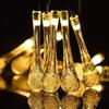 MIRADH 5 Metre 20 Bulb Long Waterdrop Globe Crytal String Light for Decoration, Plug Powered, Warm White(Plastic, LED ) view 1