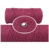 DK Craft Touch Twisted Macrame Pure Cotton Cord for Macrame DIY and Other Projects (Cherry Red, 4mm Single Strand Ropes) view 2