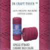 DK Craft Touch Twisted Macrame Pure Cotton Cord for Macrame DIY and Other Projects (Cherry Red, 4mm Single Strand Ropes) view 3