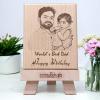 Incredible Gifts India GFTBX Customized Engraved Wooden Photo Frame For Dad Birthday (5X4 Inches, Wood), Tabletop Rectangular view 1