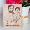 Incredible Gifts India GFTBX Customized Engraved Wooden Photo Frame For Dad Birthday (5X4 Inches, Wood), Tabletop Rectangular view 2
