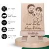 Incredible Gifts India GFTBX Customized Engraved Wooden Photo Frame For Dad Birthday (5X4 Inches, Wood), Tabletop Rectangular view 3