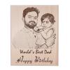 Incredible Gifts India GFTBX Customized Engraved Wooden Photo Frame For Dad Birthday (5X4 Inches, Wood), Tabletop Rectangular view 4