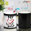 FirseBUY Romantic Quotes - My Heart is Yours Love Printed Ceramic Magic Mug Gift for Girlfriend Boyfriend Husband Wife, Black 325 ml view 3