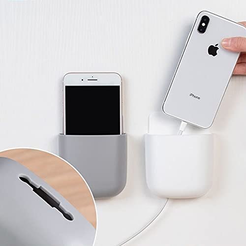 PK shopper Wall Mounted Storage Box Mobile Phone Plug Holder Stand Bathroom Rack Cosmetic Remote Control Storage Organizer Case