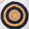 JASMEY HOMES Set of 2 Dining Table Mat 30cm Round Mat - Blue (Double Ring) | Used as Centre Table dcor placemat/House Warming Gifts for New Home view 2