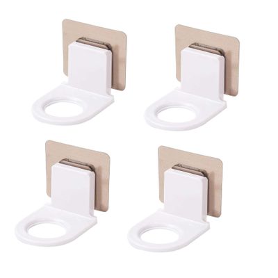TORMUND Wall Hanging Shampoo Holder Stand for Multipurpose Adhesive Shampoo Holder Hand Body Wash Conditioner Organizer Shower Gel Bottle Holder Shampoo Holder Hook (Bottle Not Included) (4)