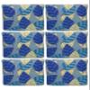 House of Quirk Polyester Throw Cushion Cover (Cover Only, No Insert, 16.5x16.5 inch, Flower - Birch Blue, 6) view 1