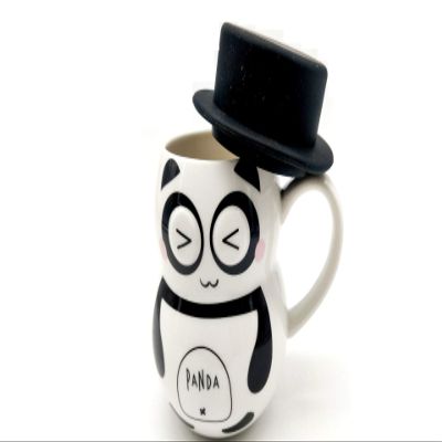 The Click India Ceramic Snowman Mug/Cup with Silicon Lid Cover Christmas Gifts for Kids Childrens Girls Coffee Mug/Cup-1 Piece 300 ml (Multicolor) (Snowman White)