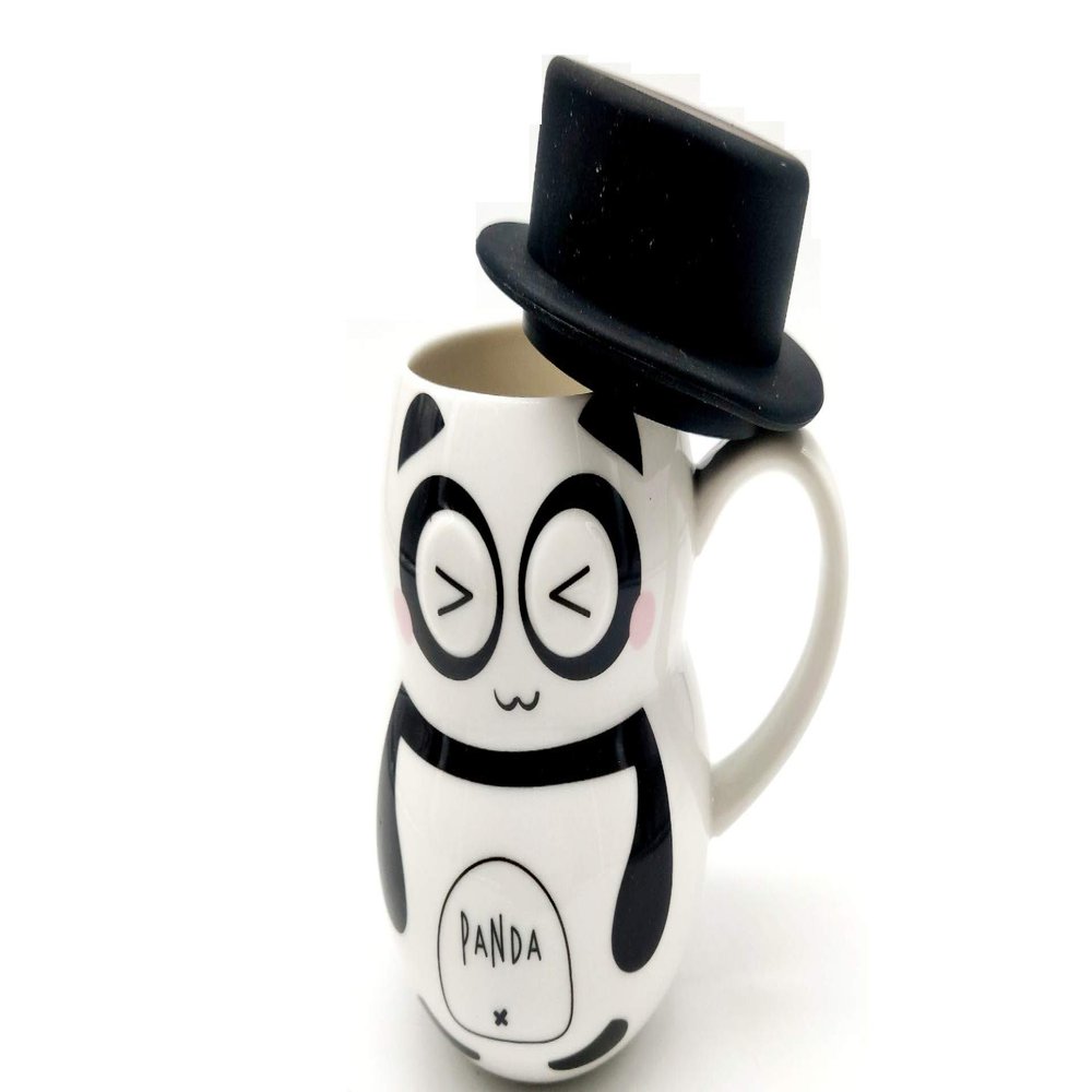 The Click India Ceramic Snowman Mug/Cup with Silicon Lid Cover Christmas Gifts for Kids Childrens Girls Coffee Mug/Cup-1 Piece 300 ml (Multicolor) (Snowman White)