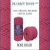 DK Craft Touch Twisted Macrame Pure Cotton Cord for Macrame DIY and Other Projects (Rose, 4 mm 100 metre) view 3