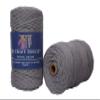 DK Craft Touch Twisted Macrame Pure Cotton Cord for Macrame DIY and Other Projects (Ash Grey, 4mm Single Strand Ropes) view 1