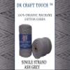 DK Craft Touch Twisted Macrame Pure Cotton Cord for Macrame DIY and Other Projects (Ash Grey, 4mm Single Strand Ropes) view 3