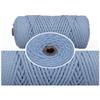 DK Craft Touch Twisted Macrame Pure Cotton Cord for Macrame DIY and Other Projects (Ice Blue, 4 mm 100 metre) view 2