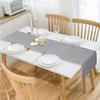 HOKIPO Cotton Ribbed 6 Seater Dining Table Runner (12x72 Inches, Grey, IN-277-GRY) view 3