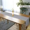 HOKIPO Cotton Ribbed 6 Seater Dining Table Runner (12x72 Inches, Grey, IN-277-GRY) view 4