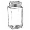 castanea glass jars for kitchen storage 1kg set, cube jar 1000 ml, airtight, transparent, Pack of 2 view 4