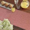 HOKIPO IN-281-R Cotton Ribbed Table Runner for Dining Table 6 Seater, 12x72 Inches, Red view 2