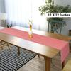 HOKIPO IN-281-R Cotton Ribbed Table Runner for Dining Table 6 Seater, 12x72 Inches, Red view 4