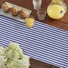 HOKIPO Cotton Ribbed Runner for Dining Table 6 Seater, 12x72 Inches, Blue (IN-277-BL) view 2