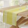 HOKIPO Cotton Ribbed 6 Seater Dining Table Runner, 12x72 Inches, Yellow (IN-273-YLW) view 1