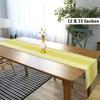 HOKIPO Cotton Ribbed 6 Seater Dining Table Runner, 12x72 Inches, Yellow (IN-273-YLW) view 4