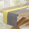 HOKIPO Cotton Ribbed Heat Resistant Table Runner for 6 Seater Dining Table, (12x72 Inches, Yellow, IN-275-YLW) view 1