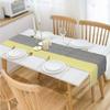 HOKIPO Cotton Ribbed Heat Resistant Table Runner for 6 Seater Dining Table, (12x72 Inches, Yellow, IN-275-YLW) view 3