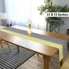 HOKIPO Cotton Ribbed Heat Resistant Table Runner for 6 Seater Dining Table, (12x72 Inches, Yellow, IN-275-YLW) view 4